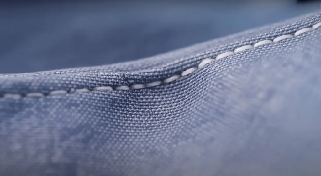 Close-up of barefoot shoe materials showing quality construction