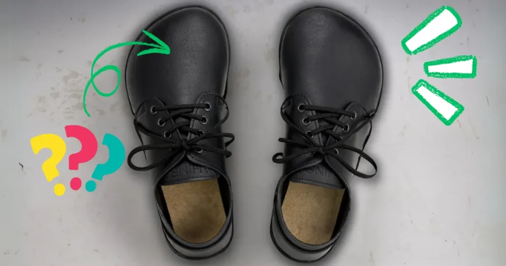 a pair of ahinsa shoes which have really wide toe boxes