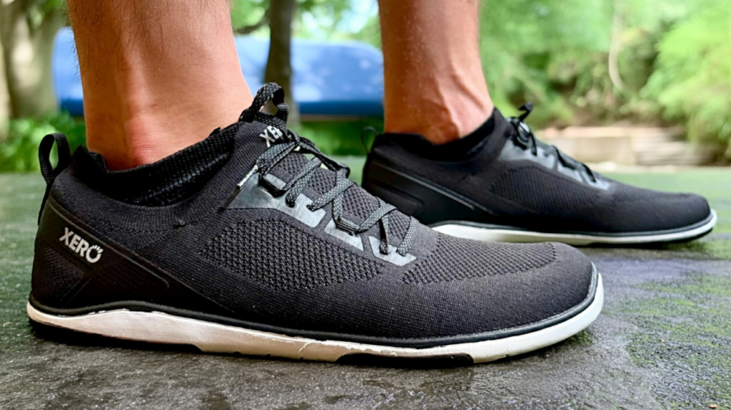 wearing the nexus knit outdoors 