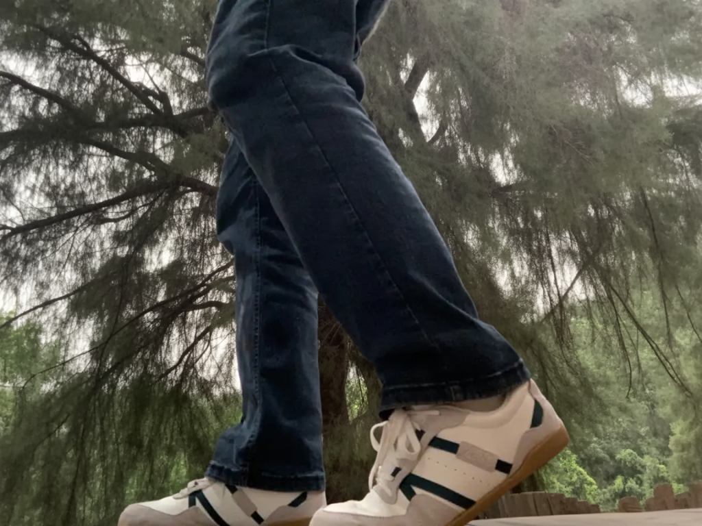 showcasing the Xero Kelso's versatility: worn in a casual outfit, highlighting their classic style