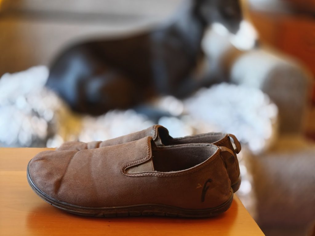 Freet Mooch brown barefoot shoes showing wide toe box design