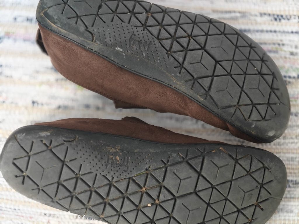 Freet Mooch sole wear pattern after 3 months showing minimal degradation